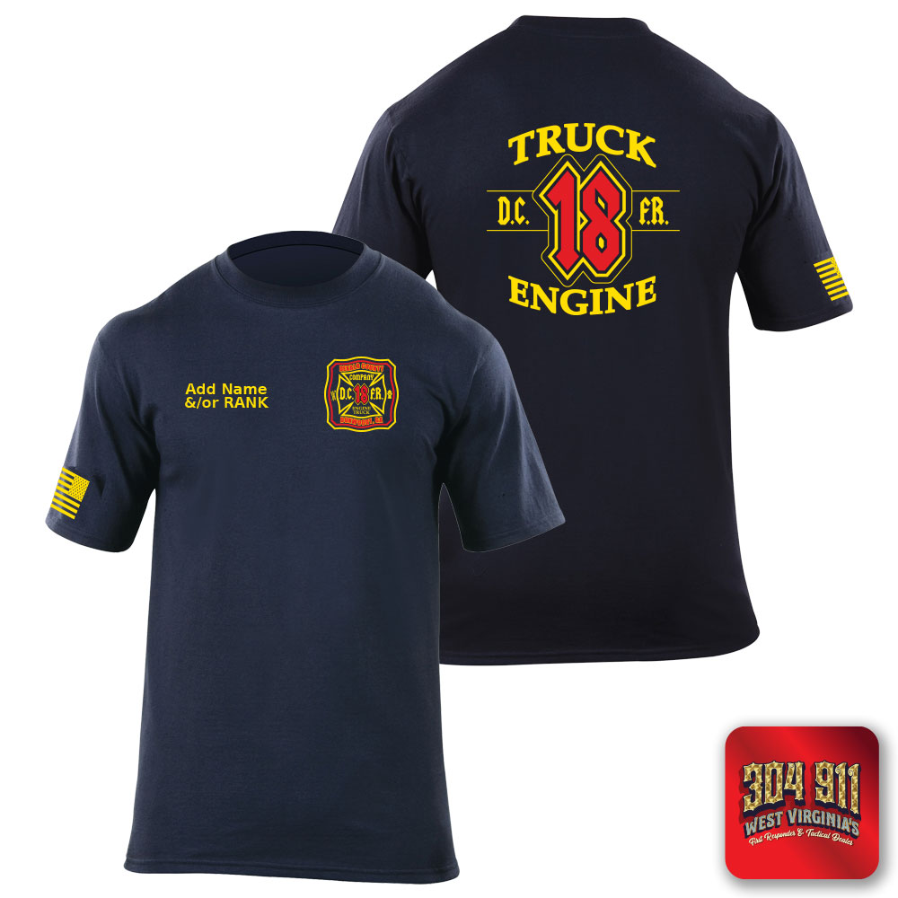 "DEKALB COUNTY FIRE STATION 18" 5.11 STATION WEAR SHORT SLEEVE T-SHIRT
