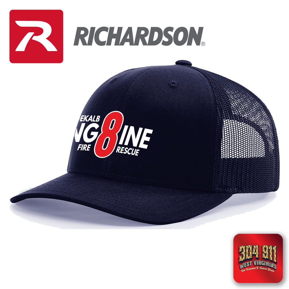 "DEKALB COUNTY STATION 8" NAVY RICHARDSON 112 | TRUCKER HAT