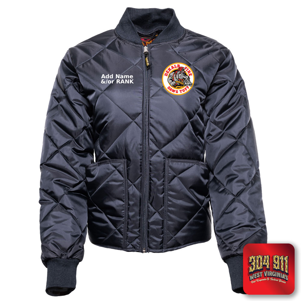 "DEKALB COUNTY STATION 8" GAME - The Ladies Fit Bravest Diamond Quilt Jacket (NAVY)