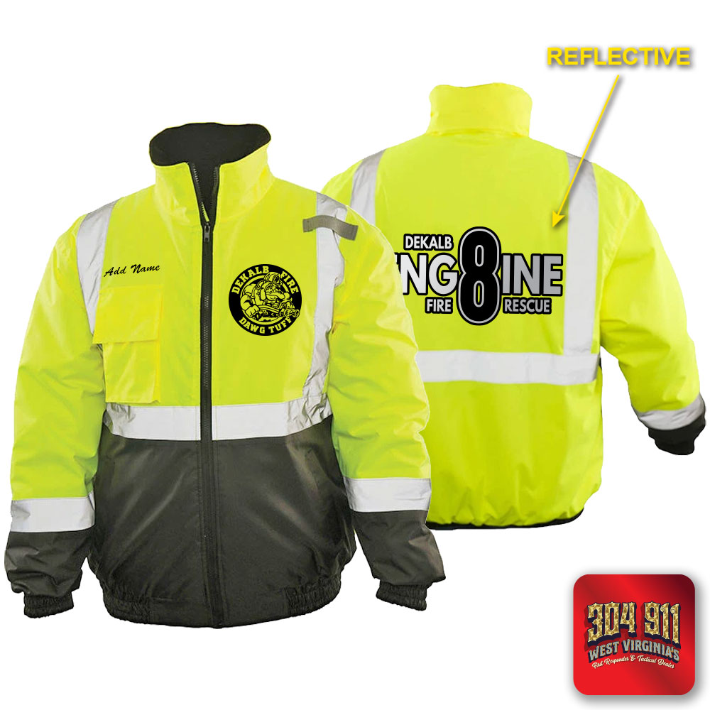 "DEKALB COUNTY STATION 8" GAME - The Econo Black Bottom Bomber (NEON LIME)
