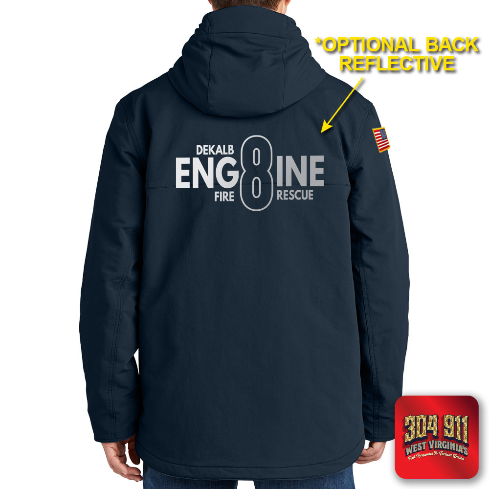 "DEKALB COUNTY STATION 8" (NAVY) Carhartt® Super Dux™ Insulated Hooded Coat