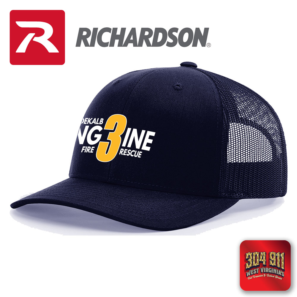 "DEKALB FIRE RESCUE STATION 3" NAVY RICHARDSON 112 | TRUCKER HAT