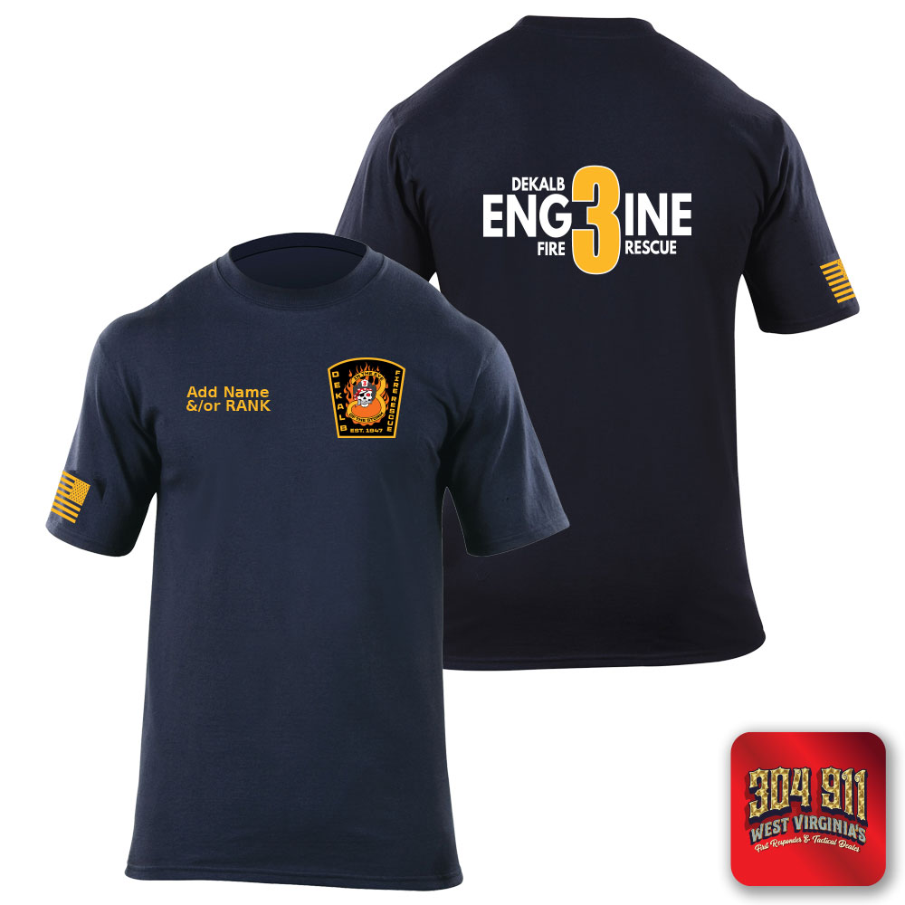 "DEKALB FIRE RESCUE STATION 3" 5.11 STATION WEAR SHORT SLEEVE T-SHIRT