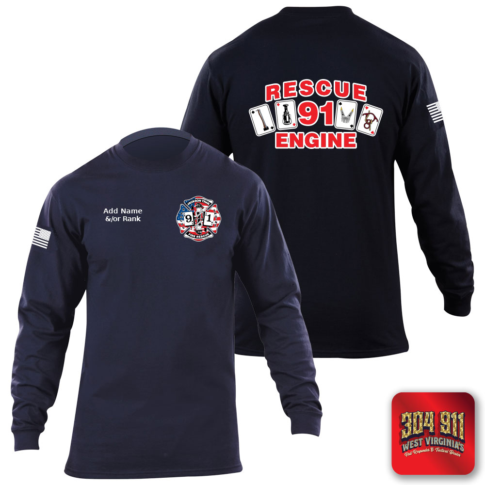 "JACKSON TRAIL RESCUE ENGINE 91" 5.11 STATION WEAR LONG SLEEVE T-SHIRT