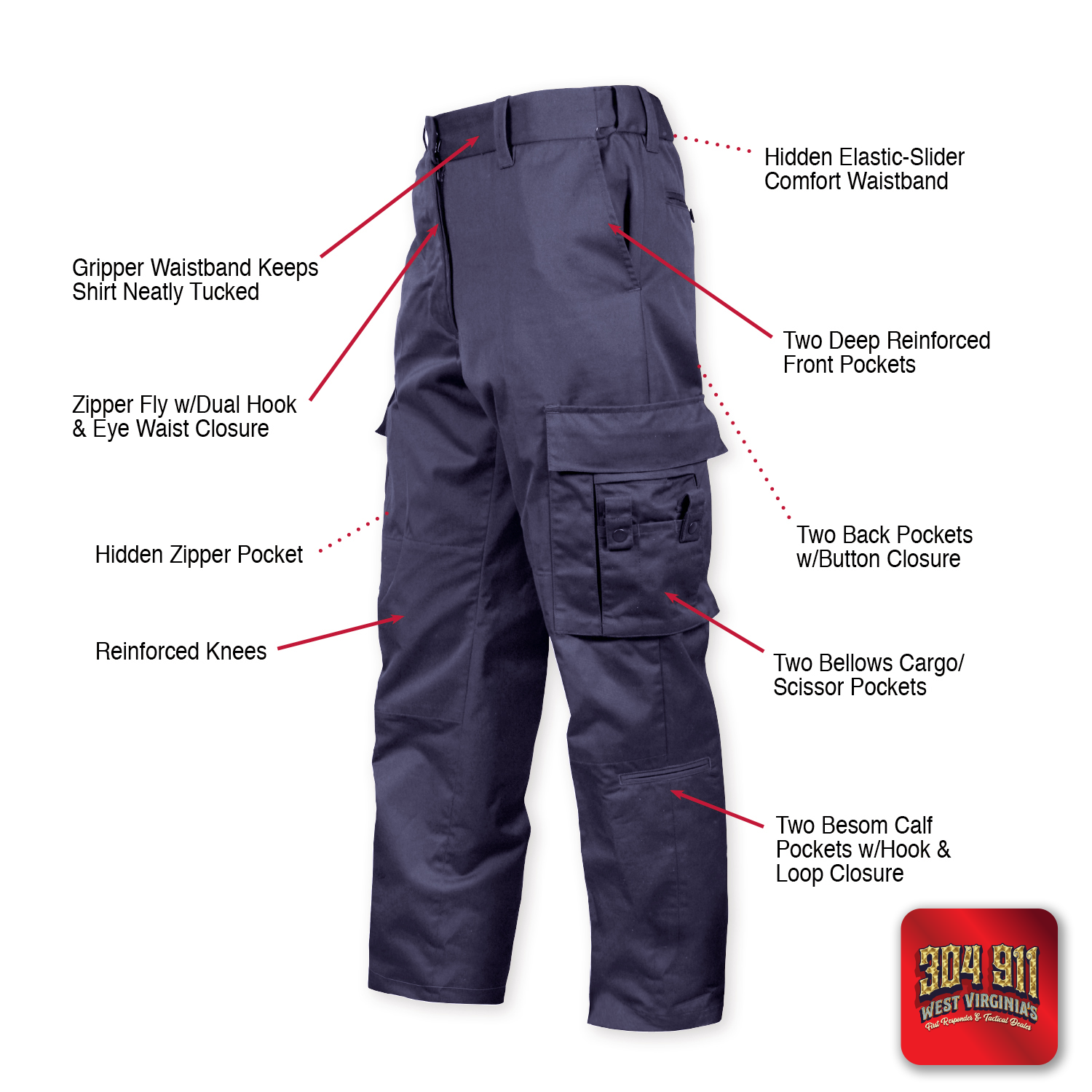 Rothco Deluxe EMT (Emergency Medical Technician) Paramedic Pants