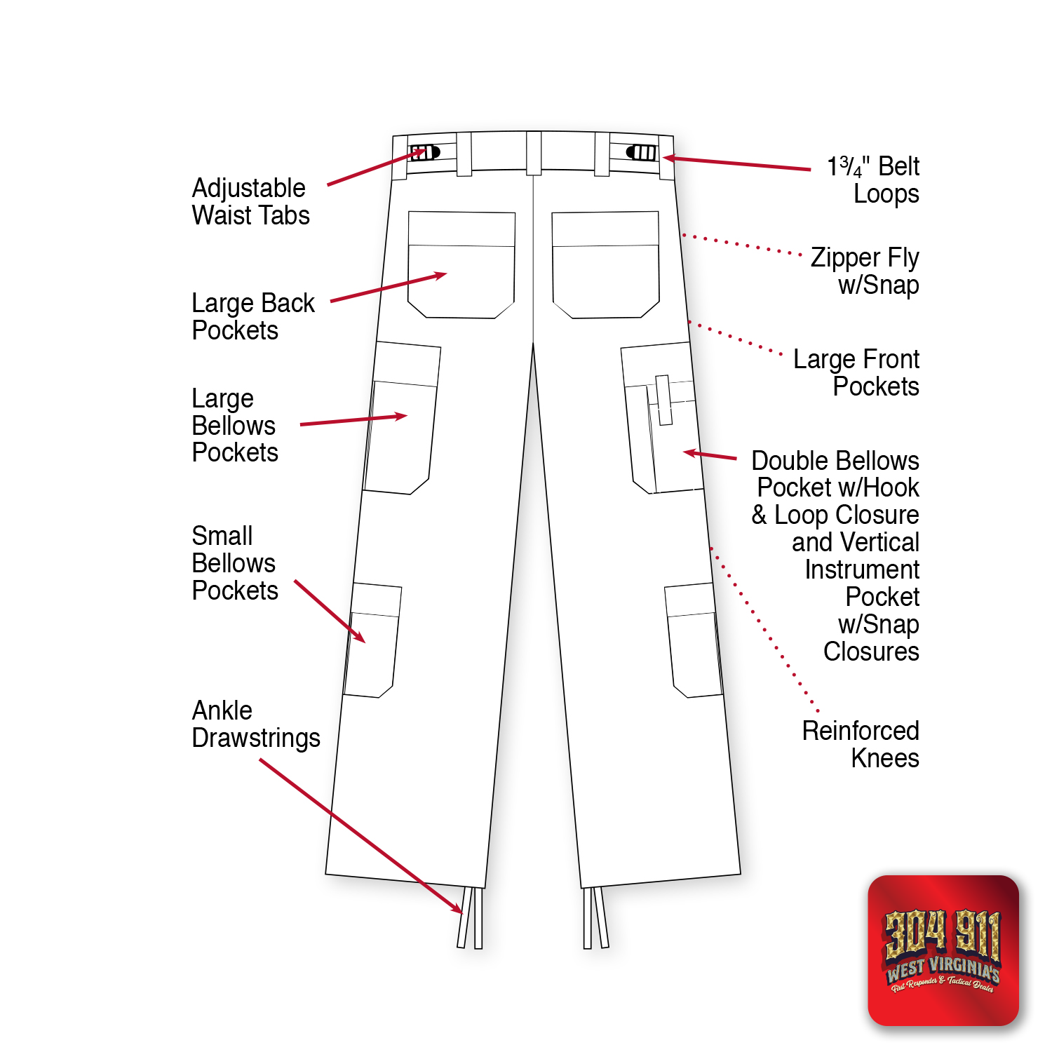 Rothco EMT Pants - MIDNIGHT NAVY BLUE